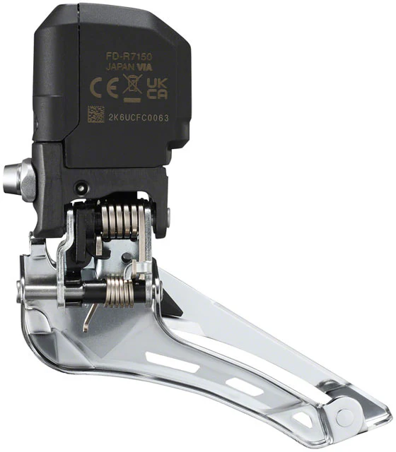 Shimano 105 FD-R7150 Di2 Front Derailleur - 2x, For 2x12-Speed, Braze-On, Down-Swing, Black - Image 2