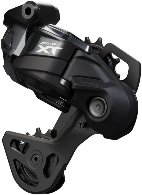 Shimano Deore XT RD-M8250-GS Di2 Wireless Rear Derailleur - 12-Speed, Medium Cage, Shadow ES, Black/Gray - Image 5