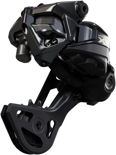 Shimano Deore XT RD-M8250-GS Di2 Wireless Rear Derailleur - 12-Speed, Medium Cage, Shadow ES, Black/Gray - Image 6
