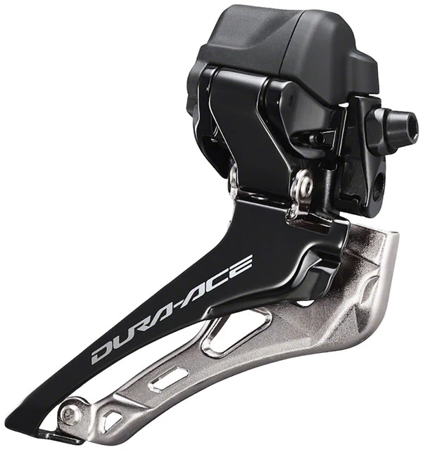 Shimano Dura-Ace FD-R9250 Di2 Front Derailleur - 2x12-Speed, Braze-on, Down Swing, For 50-55t Max, Black/Silver - Image 2