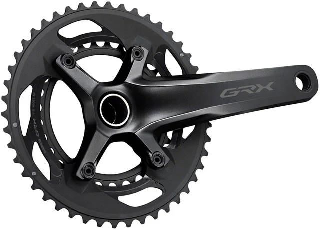 Shimano GRX FC-RX600-11 Crankset - 11-Speed, 46/30t, 110/80 BCD, Hollowtech II Spindle Interface, Black