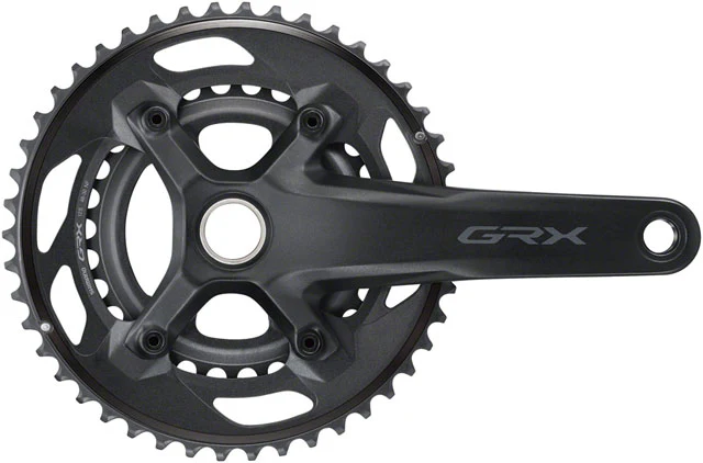 Shimano GRX FC-RX610-2 Crankset - 12-Speed, 46/30T, 110/80 BCD, Hollowtech II Spindle Interface, Black