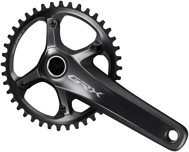 Shimano GRX FC-RX810-1 Crankset - 11-Speed, 110 BCD, Hollowtech II Spindle Interface, Black