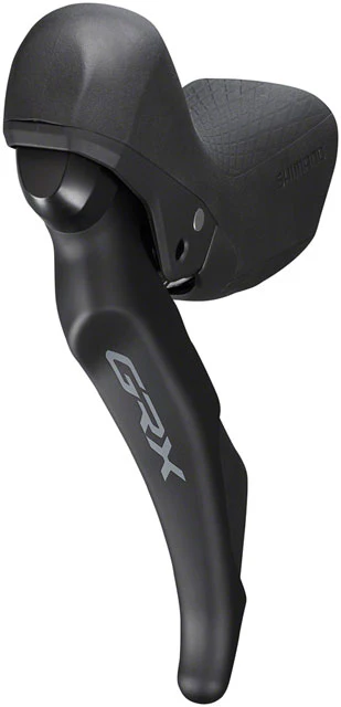 Shimano GRX ST-RX600 Shift/Brake Lever with BR-RX400 Hydraulic Disc Brake Caliper - Left/Front, 2x, Flat Mount Caliper, Black - Image 2