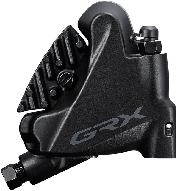 Shimano GRX ST-RX600 Shift/Brake Lever with BR-RX400 Hydraulic Disc Brake Caliper - Left/Front, 2x, Flat Mount Caliper, Black - Image 3