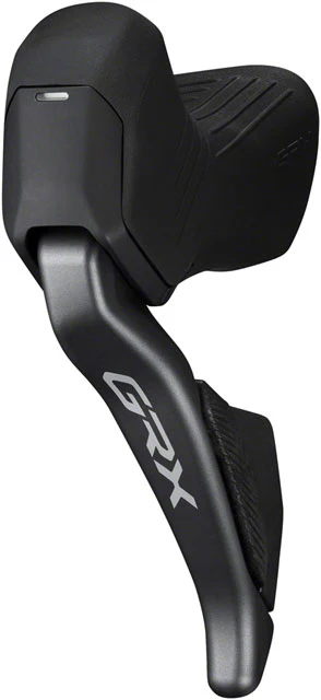 Shimano GRX ST-RX825 Di2 Shift/Brake Lever with BR-RX820 Hydraulic Disc Brake Caliper - Left/Front, 2x, Flat Mount Caliper, Black - Image 2