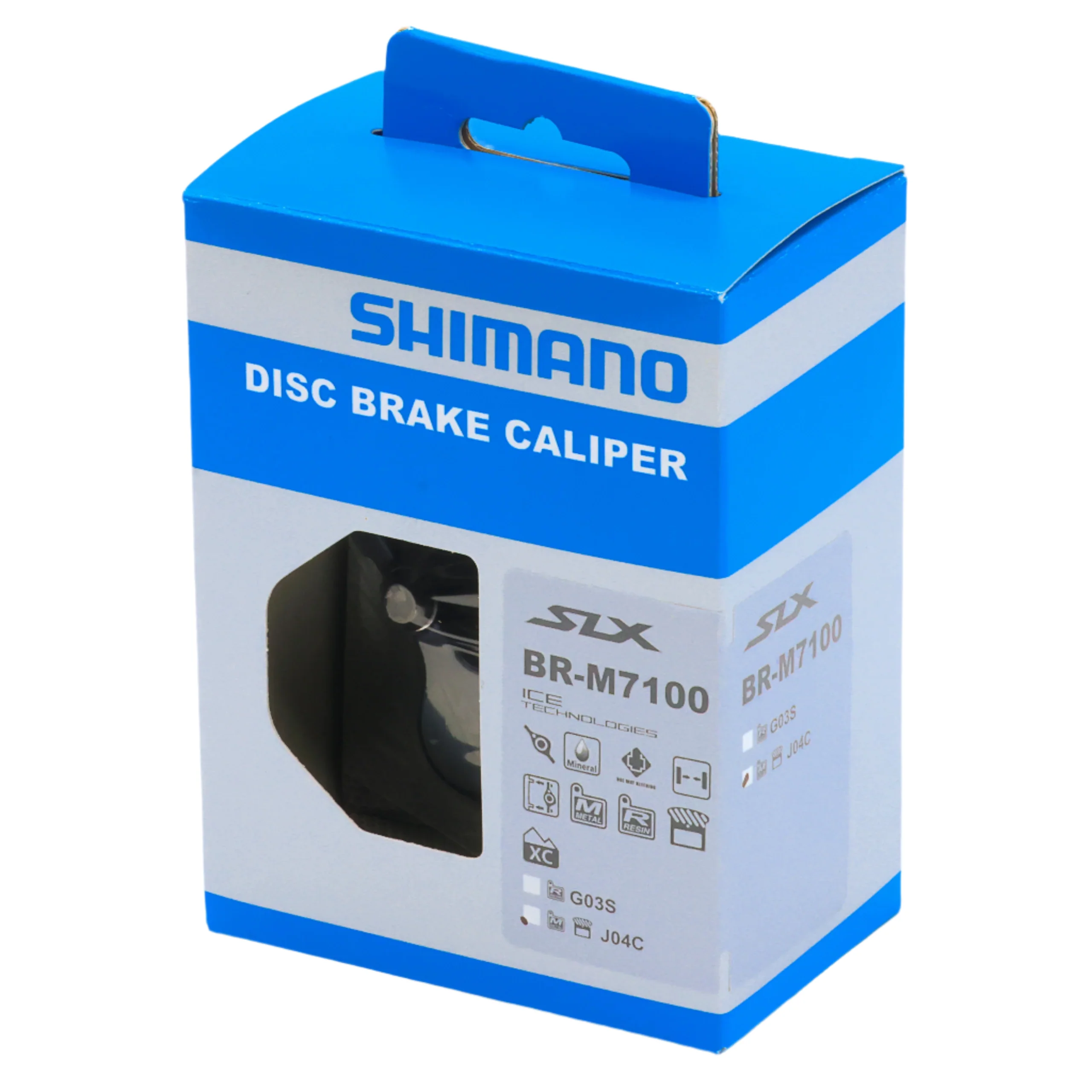 Shimano SLX BR-M7100 2-Piston Hydraulic Disc Brake Caliper w/ Finned Pads J04C - Image 2
