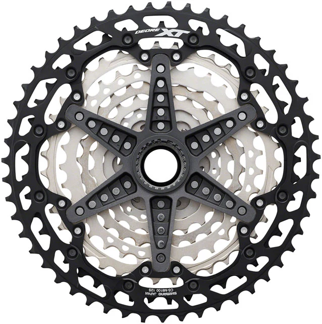 Shimano XT CS-M8100 Cassette - 12-Speed, 10-51t, Silver/Black, Micro Spline - Image 3