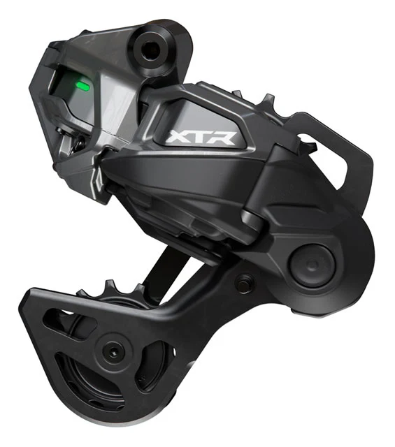 Shimano XTR RD-M9250-GS Di2 Wireless Rear Derailleur - 12-Speed, Medium Cage, Shadow ES, Black/Gray