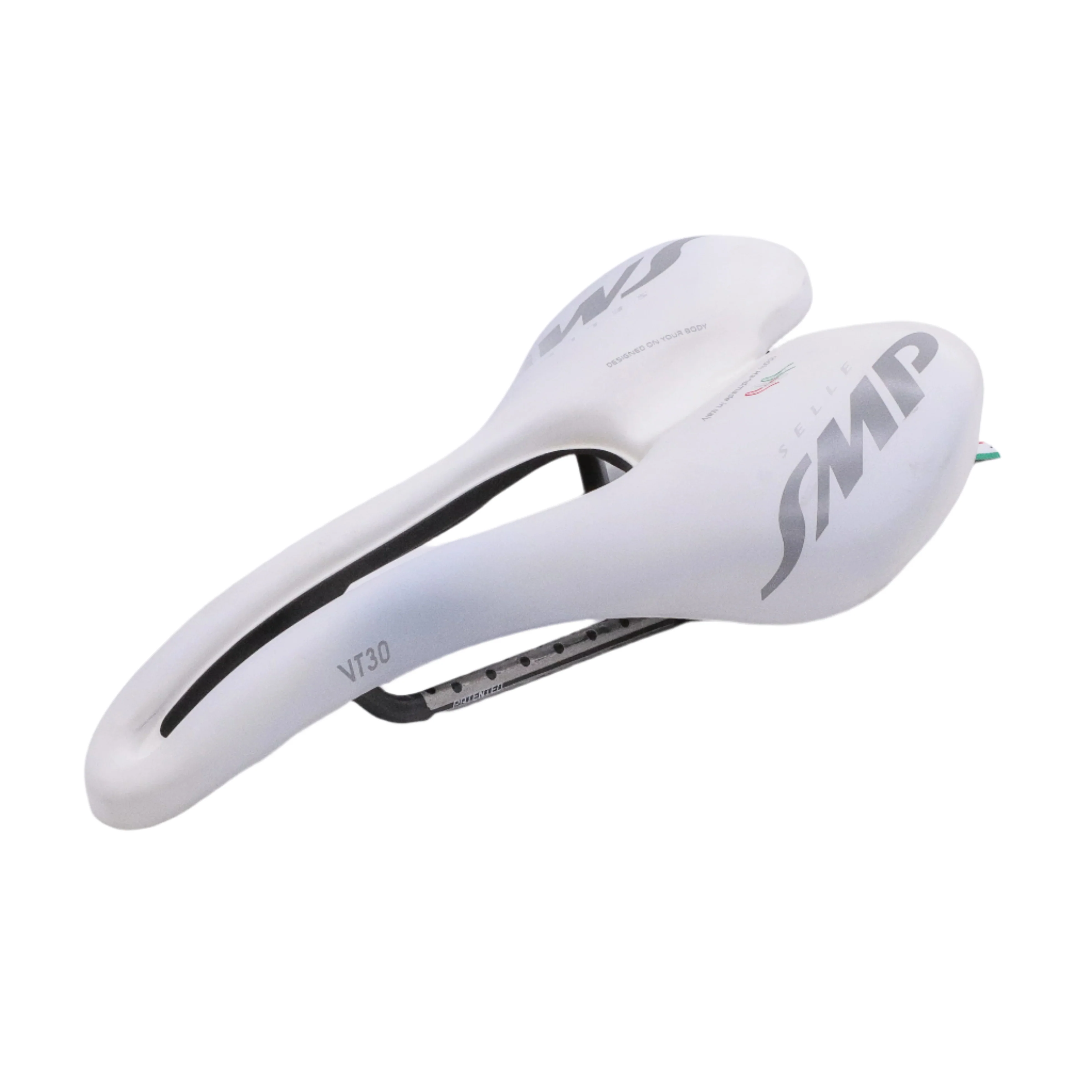 SMP Selle VT30 Carbon Rails White Road Bike Saddle - 155mm - Image 2