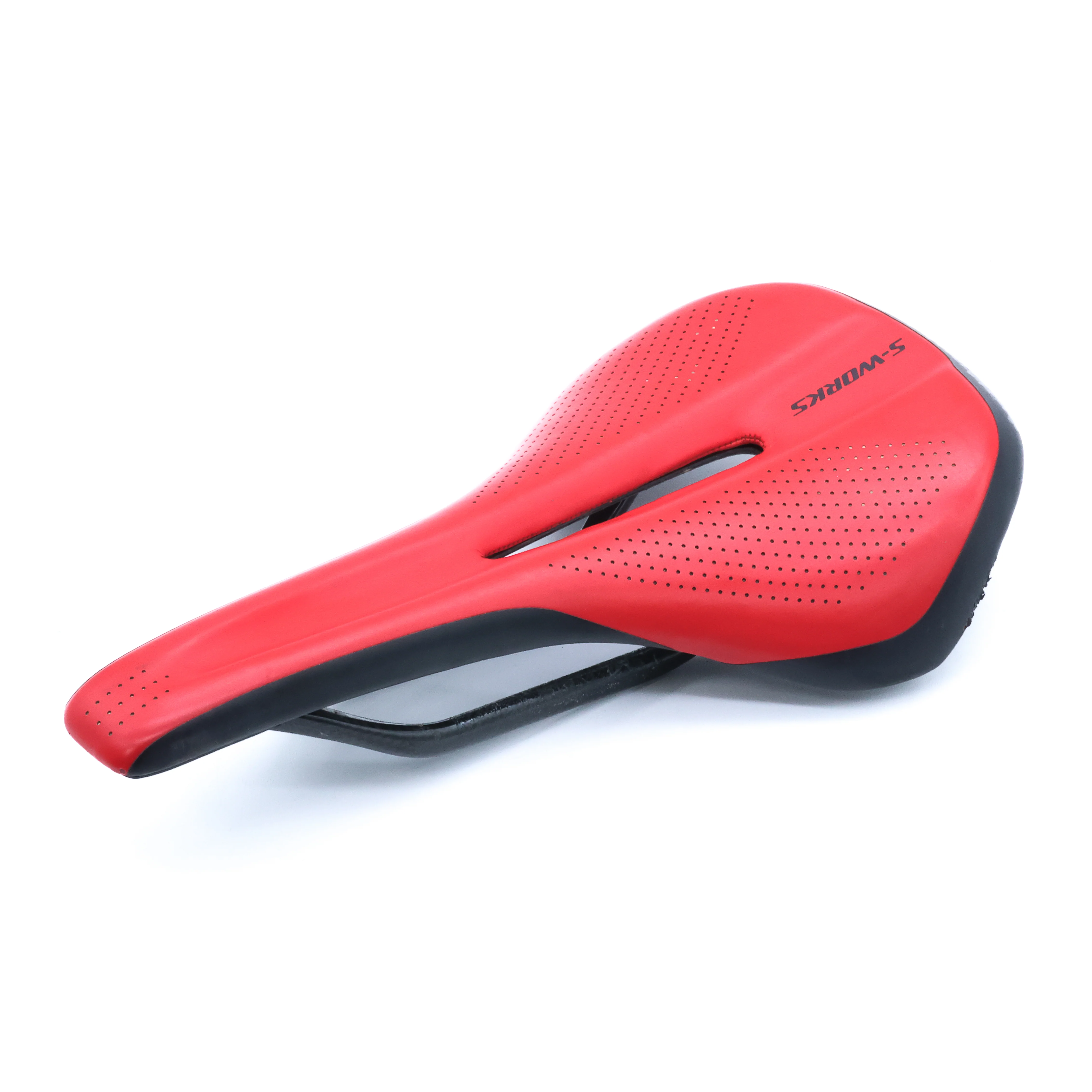 Specialized S-Works Phenom Carbon Rails Red Road Bike Saddle - 143mm - Image 2