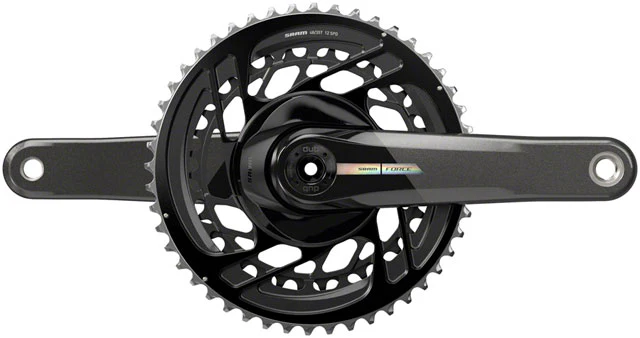 SRAM Force Crankset - 2x 12-Speed, Direct Mount, DUB Spindle Interface, Iridescent Gray, D2