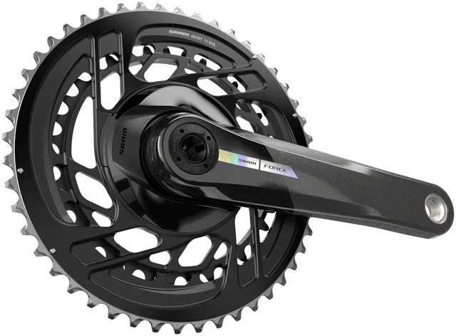 SRAM Force Crankset - 2x 12-Speed, Direct Mount, DUB Spindle Interface, Iridescent Gray, D2 - Image 2