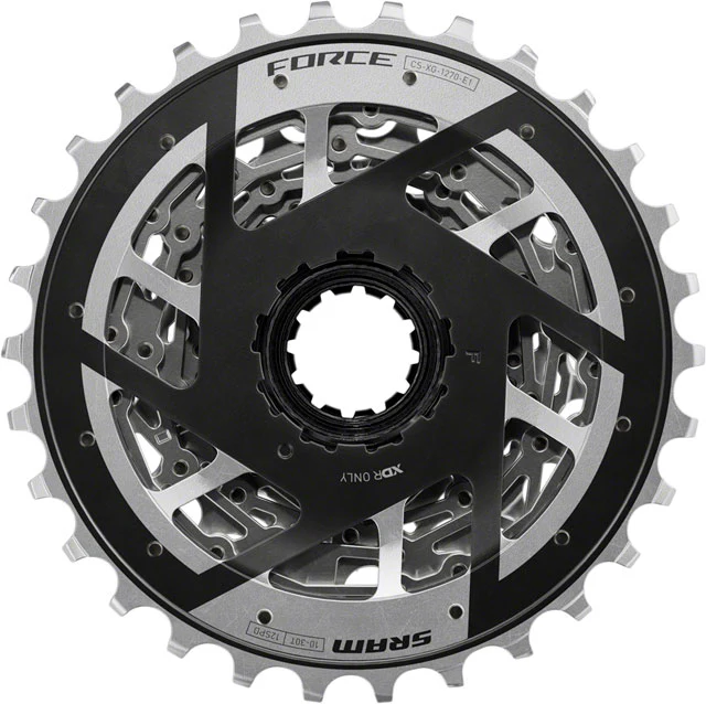 SRAM Force XG-1270 Cassette - 12-Speed, 10-30t, Silver, For XDR Driver Body, E1 - Image 2