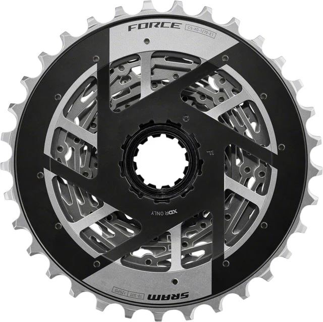 SRAM Force XG-1270 Cassette - 12-Speed, 10-33t, Silver, For XDR Driver Body, E1 - Image 3