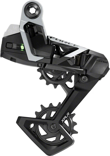 SRAM Force XPLR AXS Rear Derailleur - For Force XPLR 1x, 13-Speed, 46t Max, UDH Hangerless, (Battery Not Included), Black/Silver, E1 - Image 2