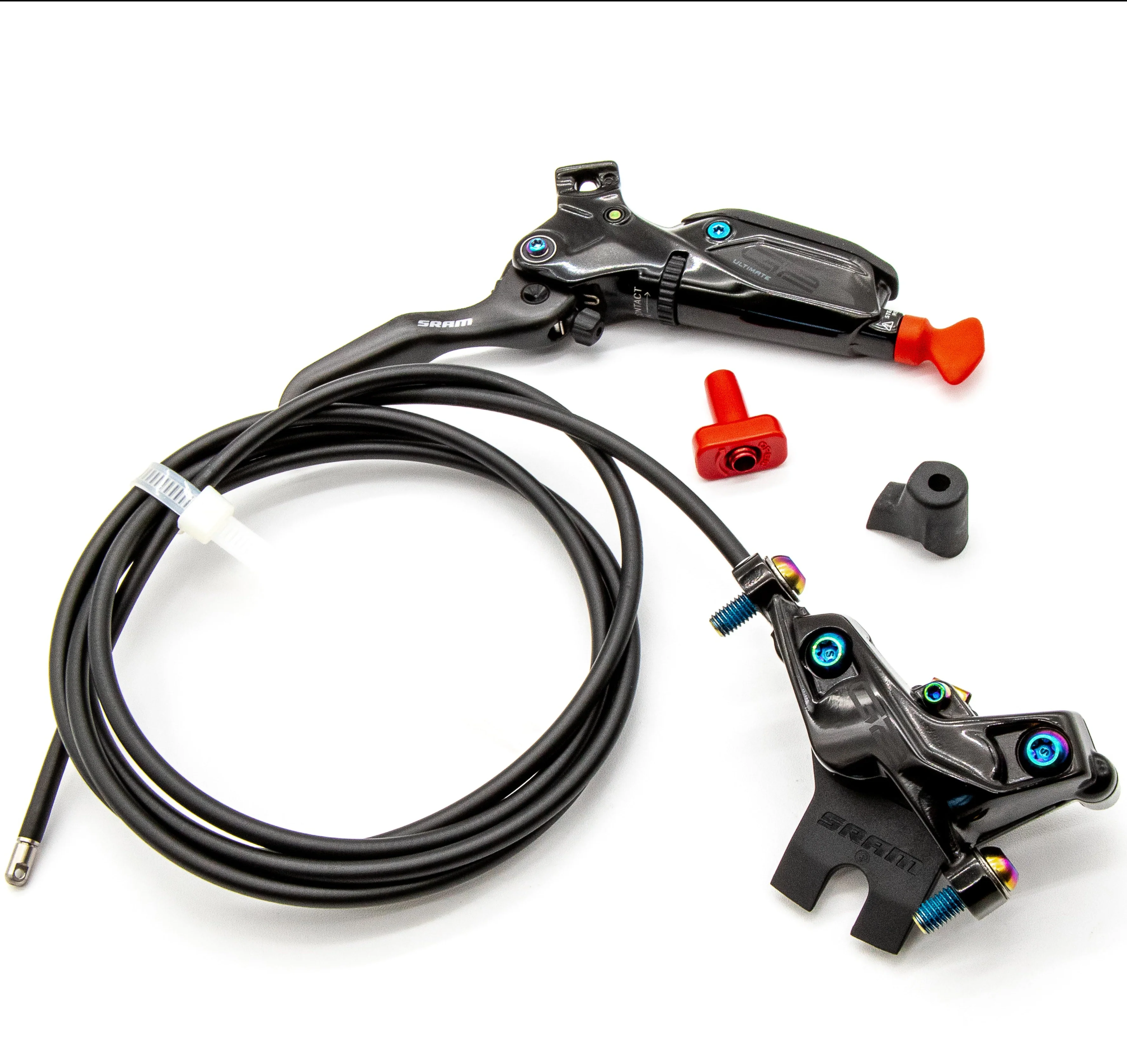 SRAM G2 Ultimate Disc Brake Set Hydraulic (BLACK/RAINBOW) - Image 12