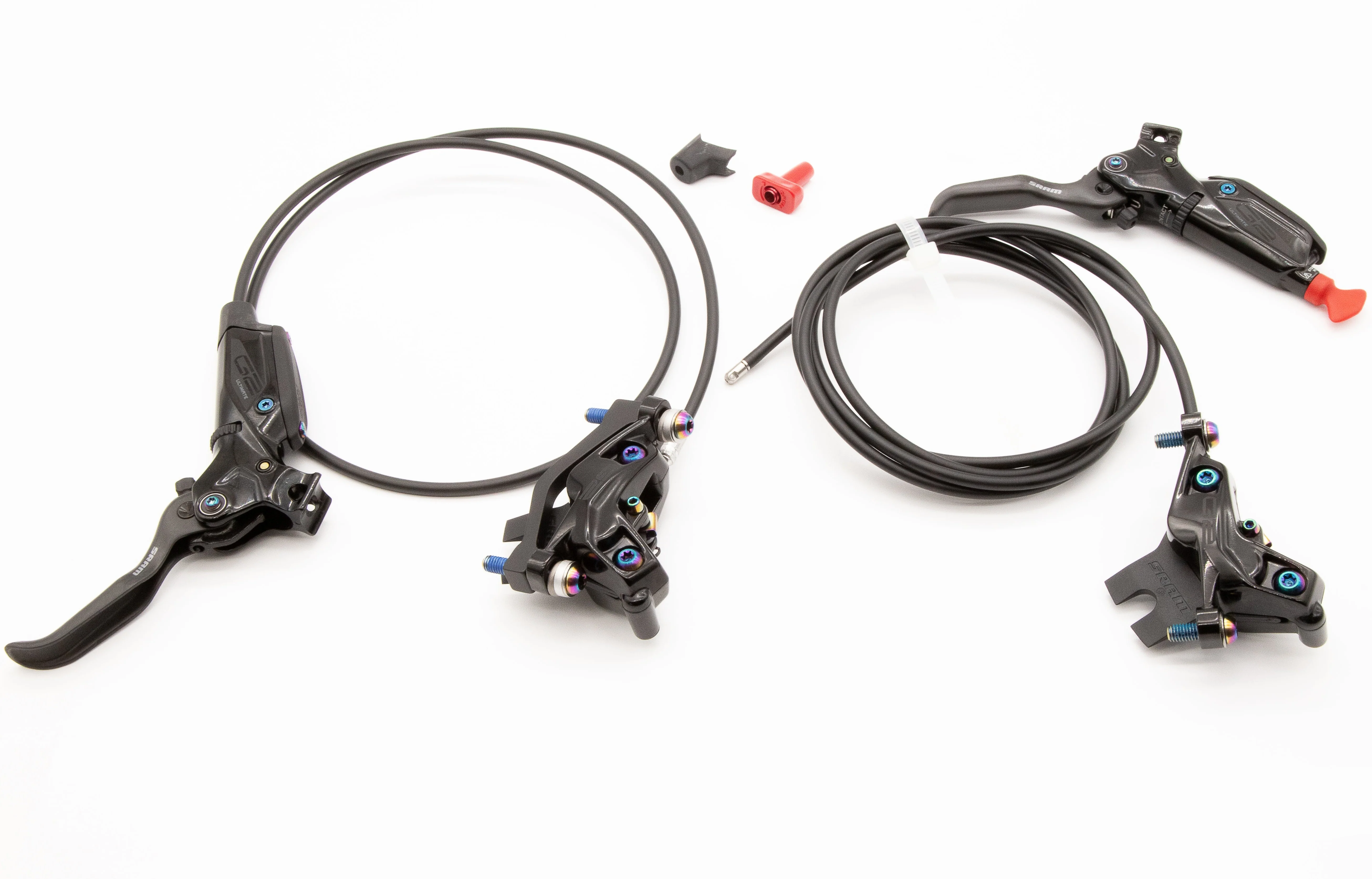 SRAM G2 Ultimate Disc Brake Set Hydraulic (BLACK/RAINBOW) - Image 2