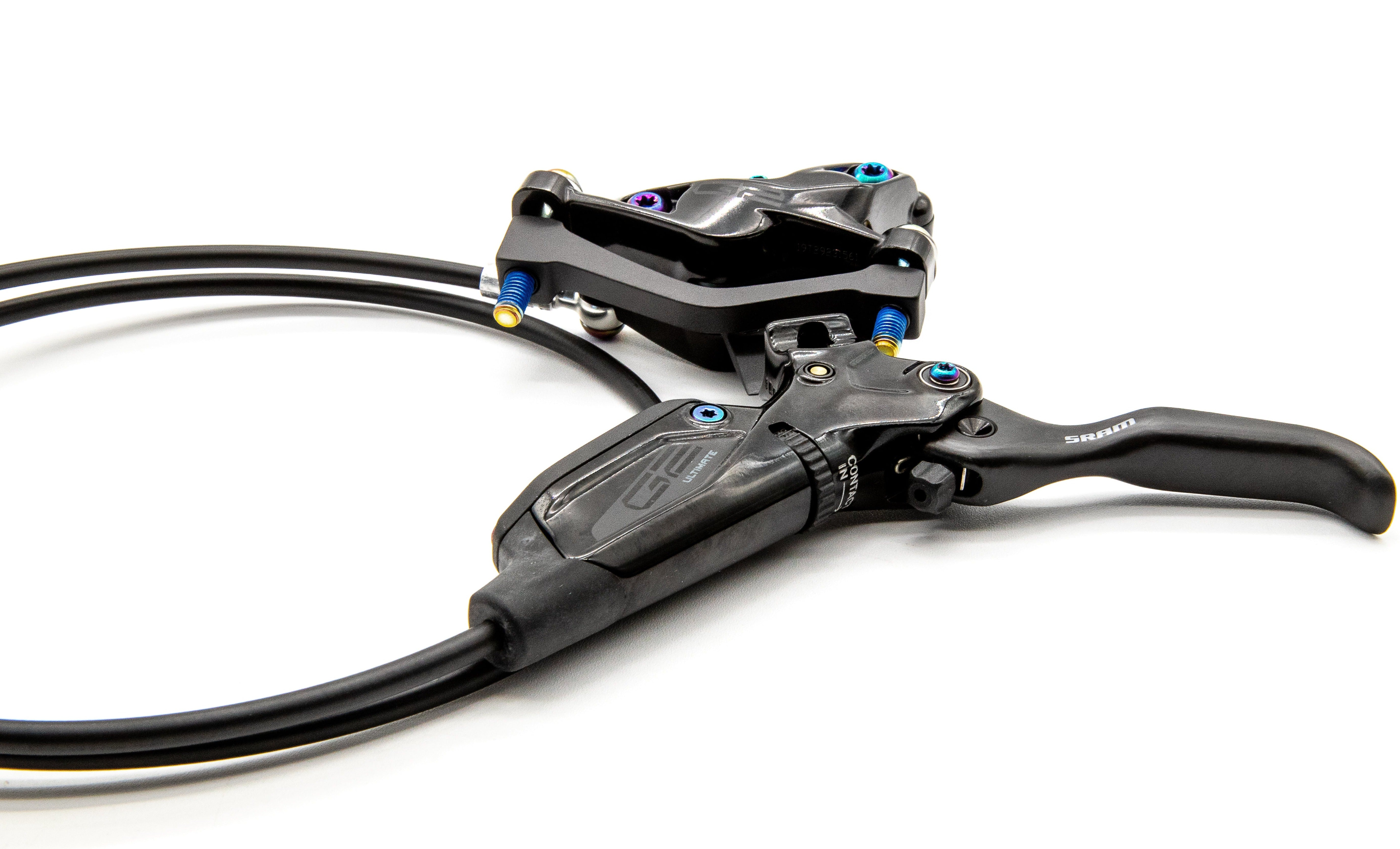 SRAM G2 Ultimate Disc Brake Set Hydraulic (BLACK/RAINBOW) - Image 4