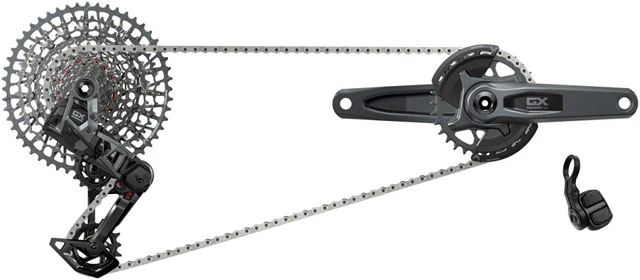 SRAM GX T-Type Eagle Transmission Groupset - Crankset, 32t Chainring, AXS POD Controller, 10-52t Cassette, Rear Derailleur, Chain