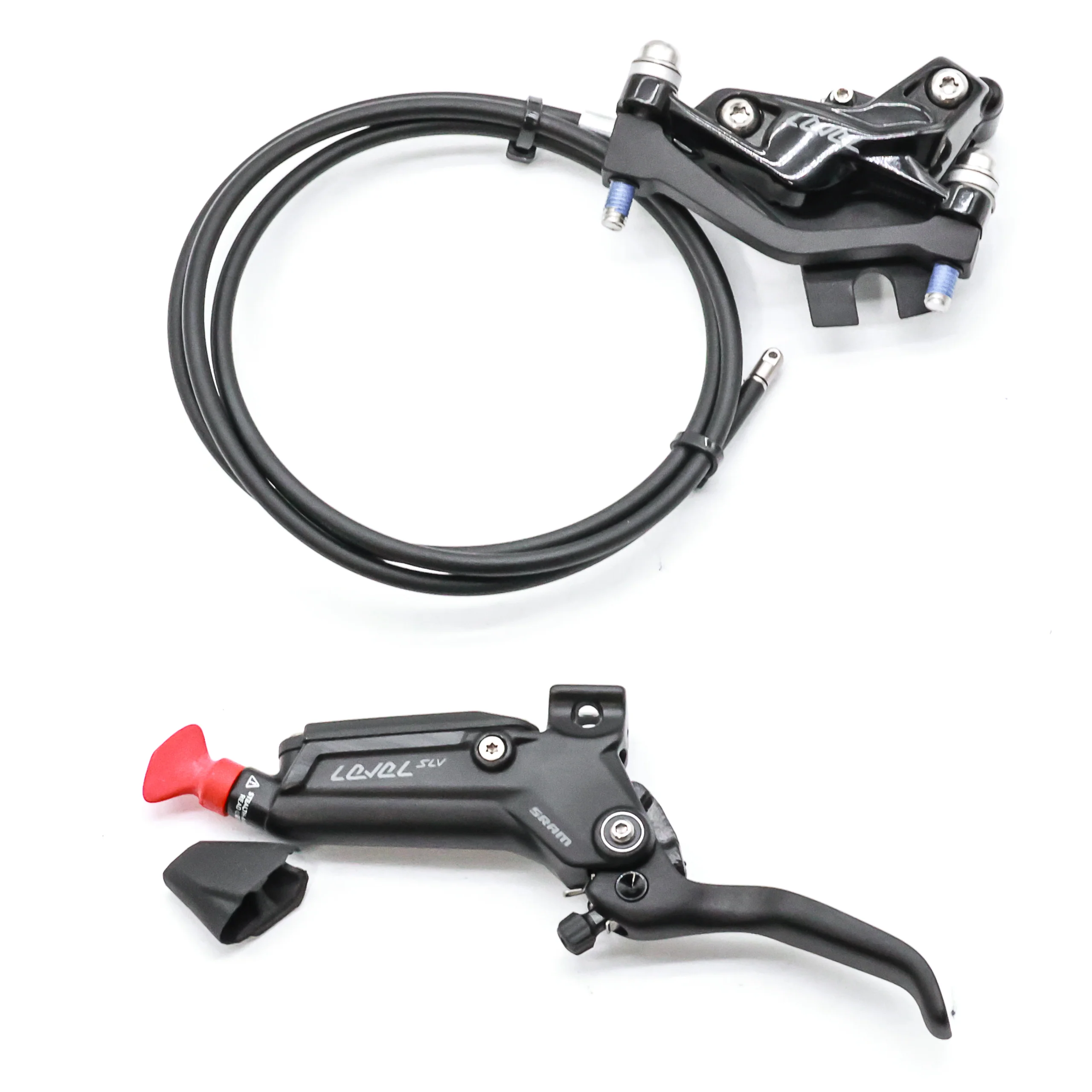 SRAM Level Silver 4-Piston Hydraulic Disc Brake - Post Mount - Image 3