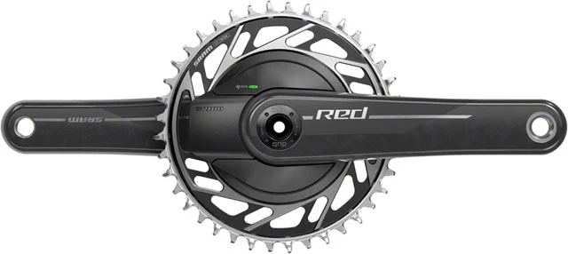SRAM RED 1x XPLR AXS Power Meter Wide Crankset - 13-Speed, Threaded Mount, 8-Bolt PM Spider, DUB Spindle, Natural Carbon, E1
