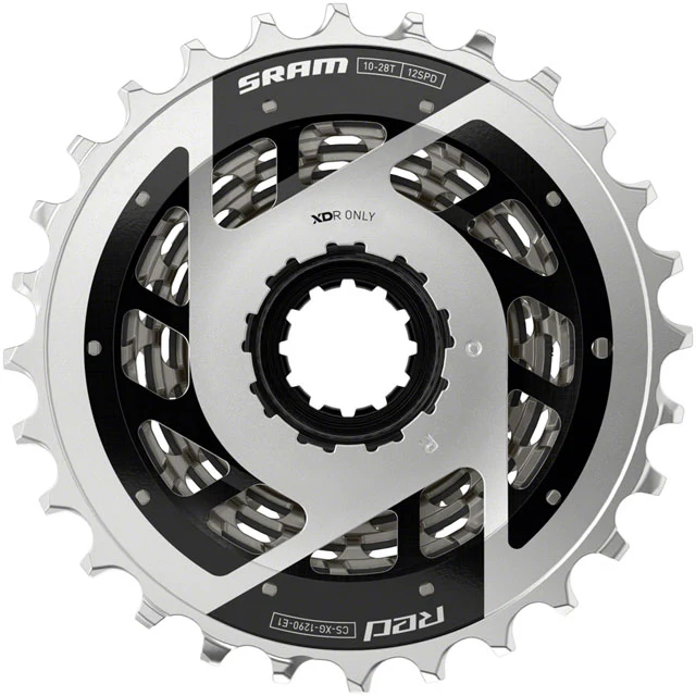 SRAM RED XG-1290 Cassette - 12-Speed, 10-28t, For XDR Driver Body, Silver, E1 - Image 3