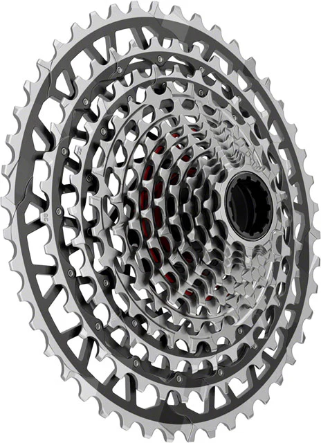SRAM RED XPLR XG-1391 Cassette - 13-Speed, 10-46t, For XDR Driver, Black/Silver, E1 - Image 2