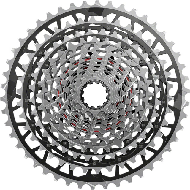 SRAM RED XPLR XG-1391 Cassette - 13-Speed, 10-46t, For XDR Driver, Black/Silver, E1 - Image 3