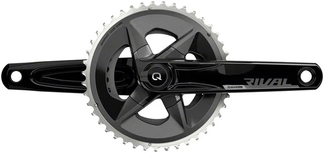 SRAM Rival AXS Wide Power Meter Crankset - 12-Speed, 43/30T Yaw, 94 BCD, DUB Spindle Interface, Black, D1