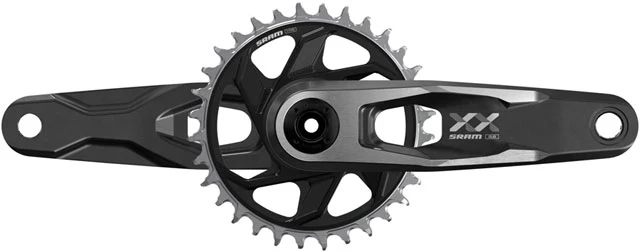 SRAM XX Downhill T-Type Crankset - 7-Speed, 34t 6mm Offset Chainring, Direct Mount, 56.5mm Chainline, DUB DH Spindle, Black - Image 2