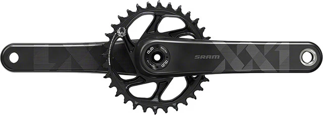 SRAM XX1 Eagle Carbon Fat Bike Crankset - 12-Speed, 30t, Direct Mount, DUB Spindle Interface, For 190mm Rear Spacing, Black