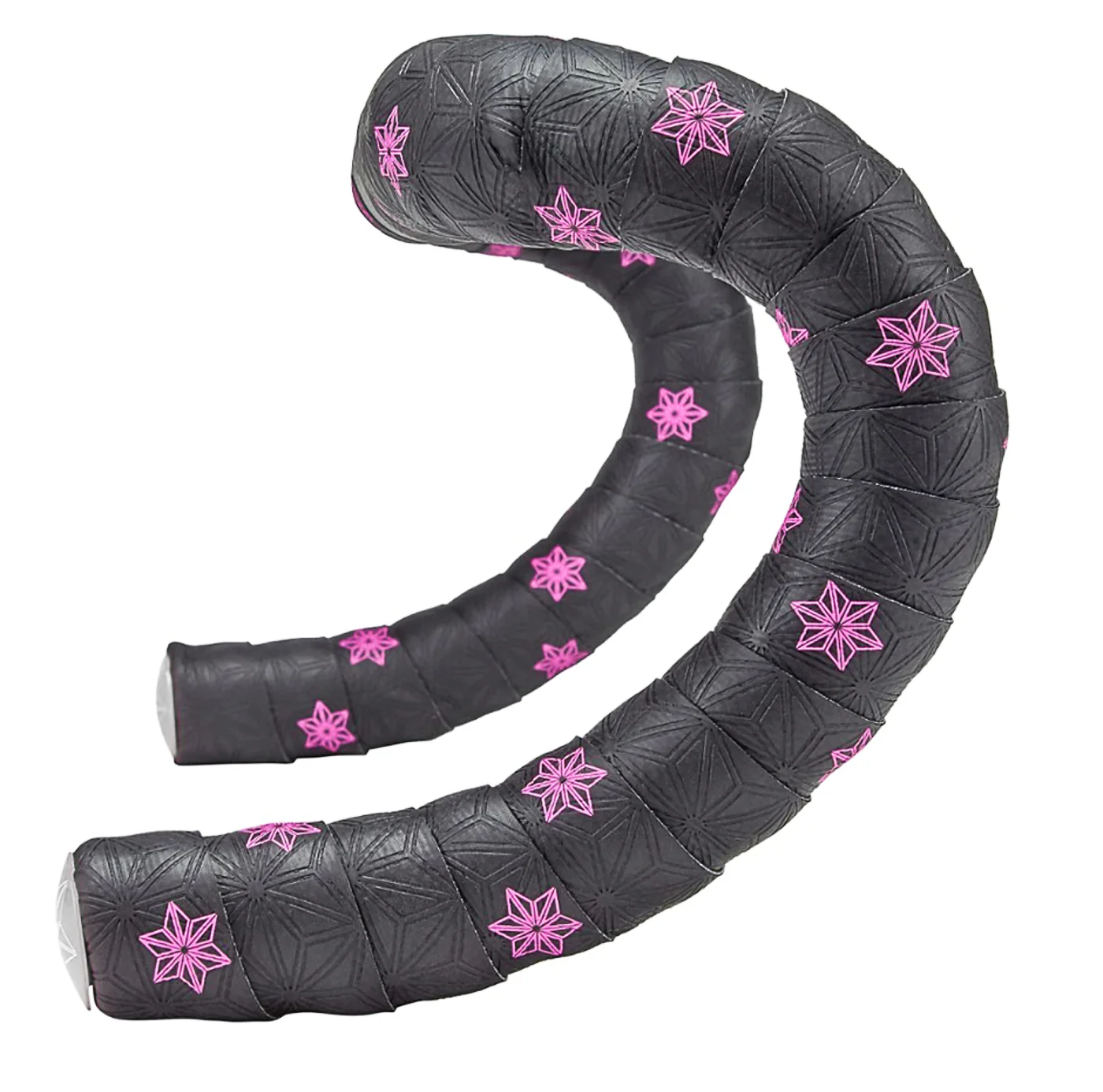 Super Sticky Kush Bicycle Handlebar Tape - Black with Pink Stars - Image 4