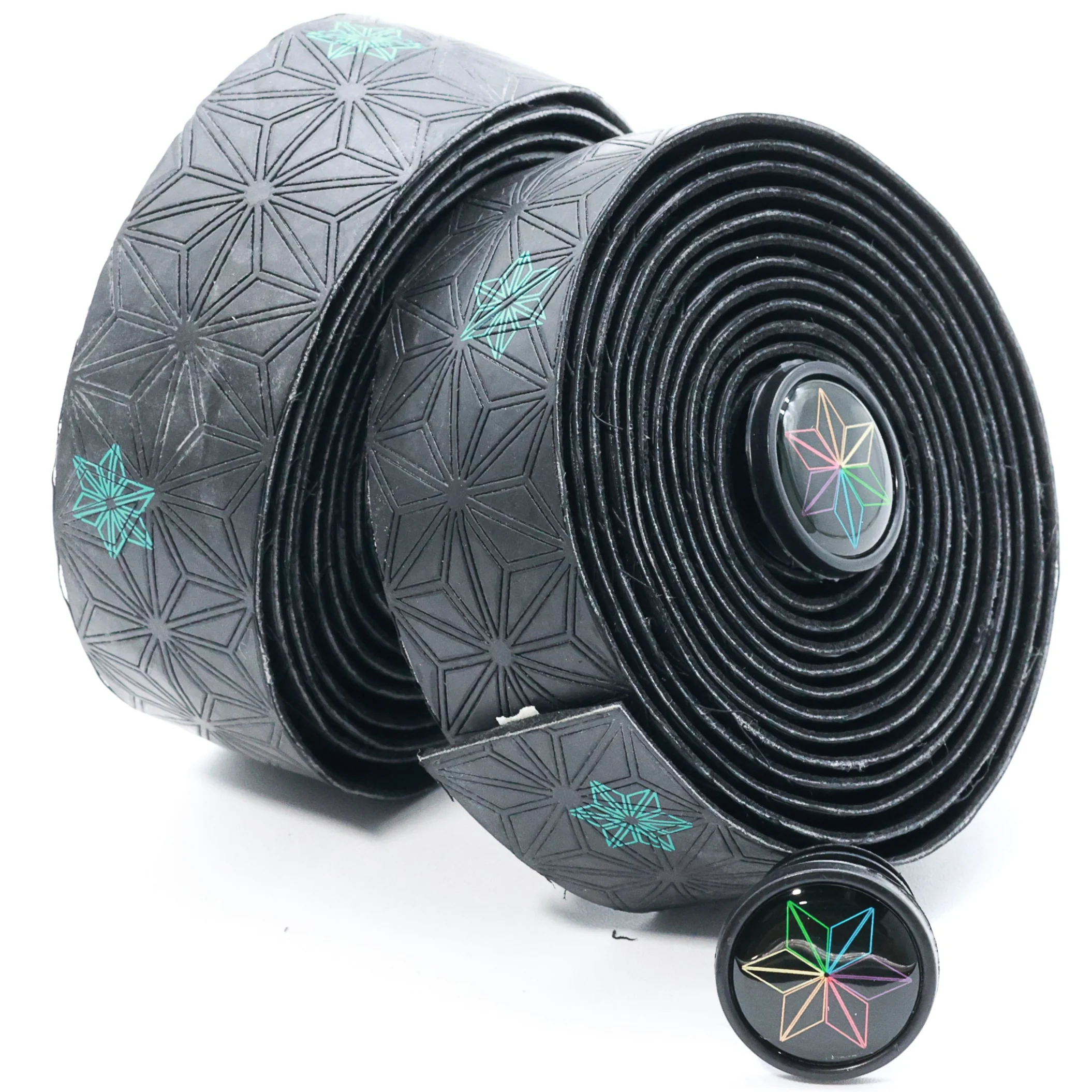 Super Sticky Kush Bicycle Handlebar Tape - Black with Celeste Stars