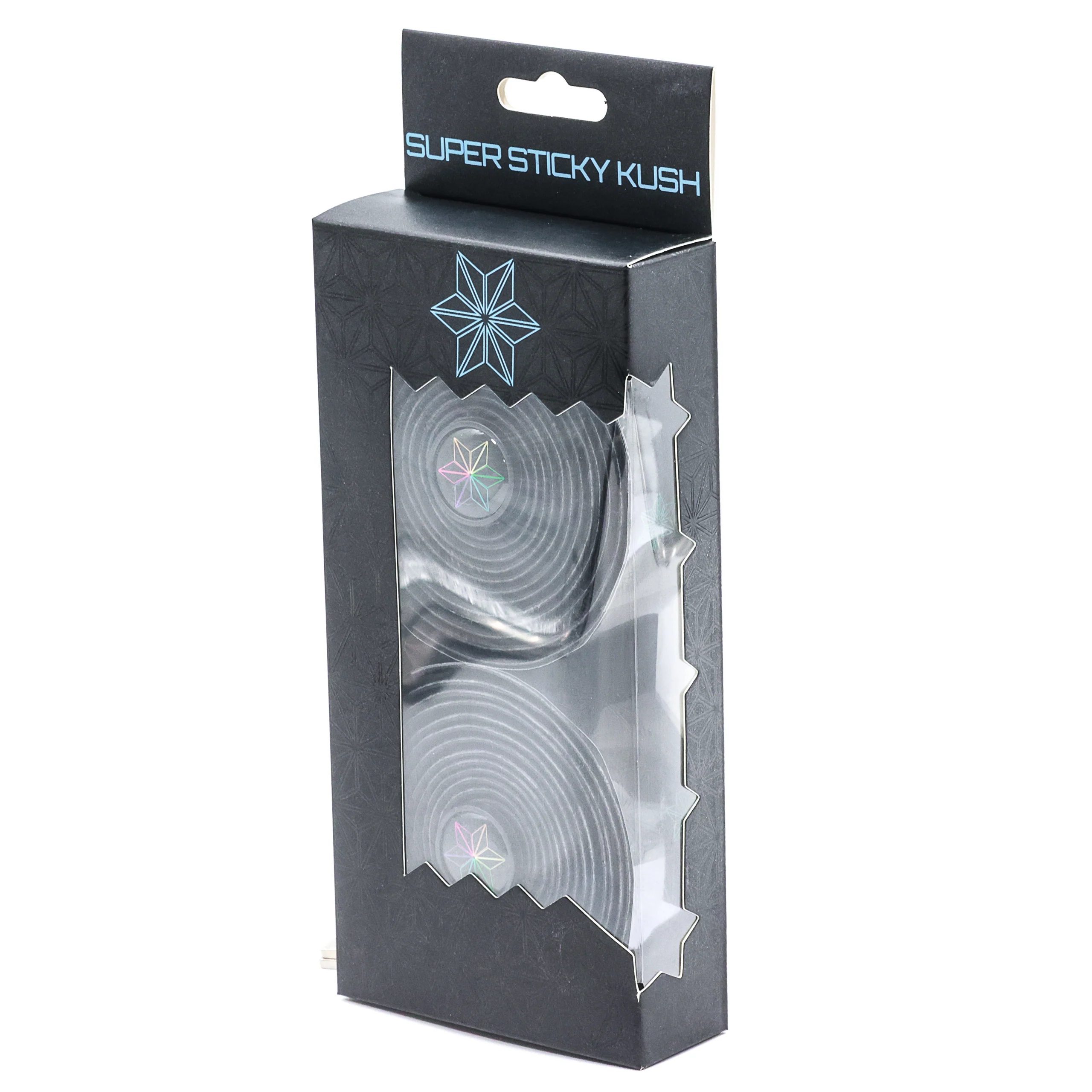 Super Sticky Kush Bicycle Handlebar Tape - Black with Celeste Stars - Image 2
