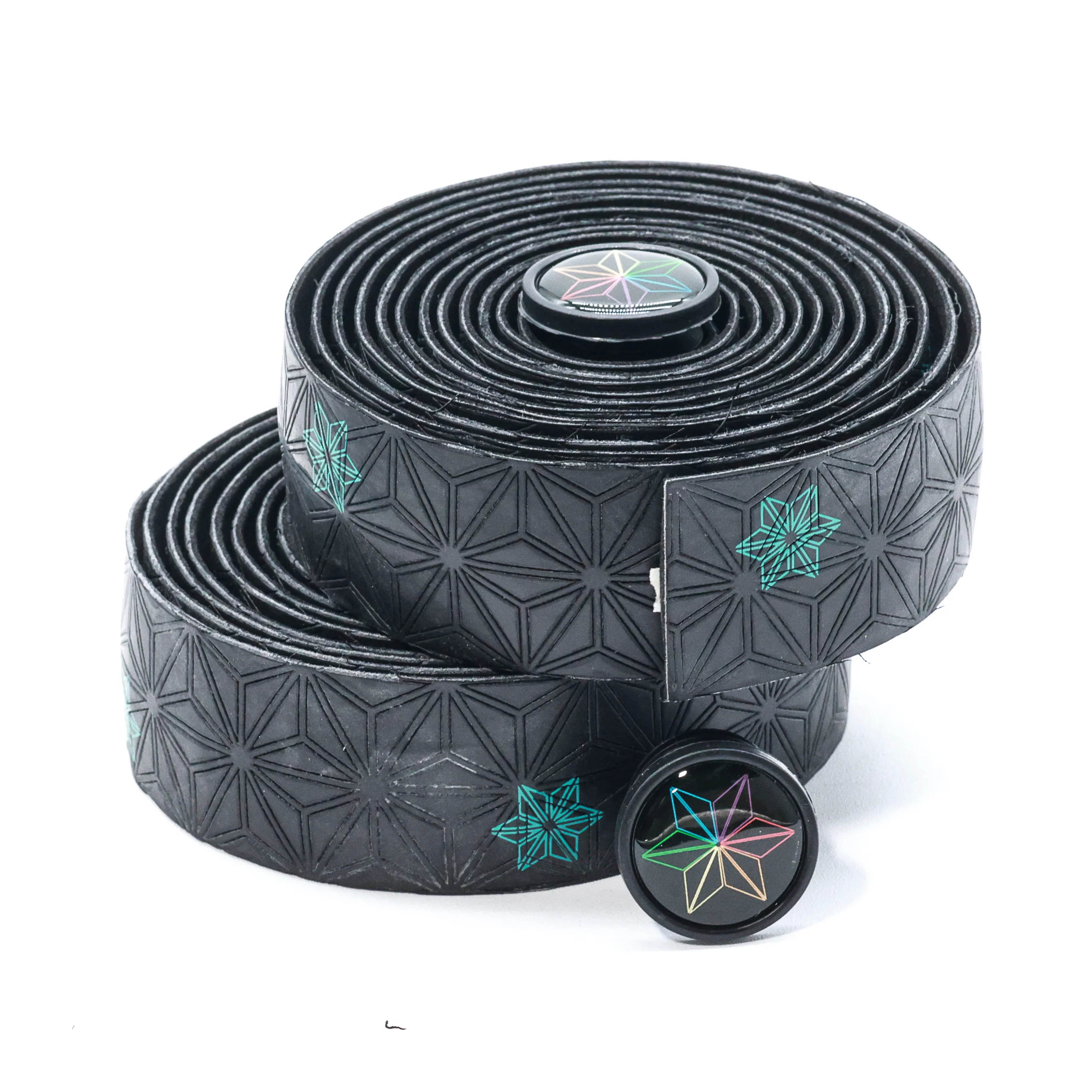 Super Sticky Kush Bicycle Handlebar Tape - Black with Celeste Stars - Image 3