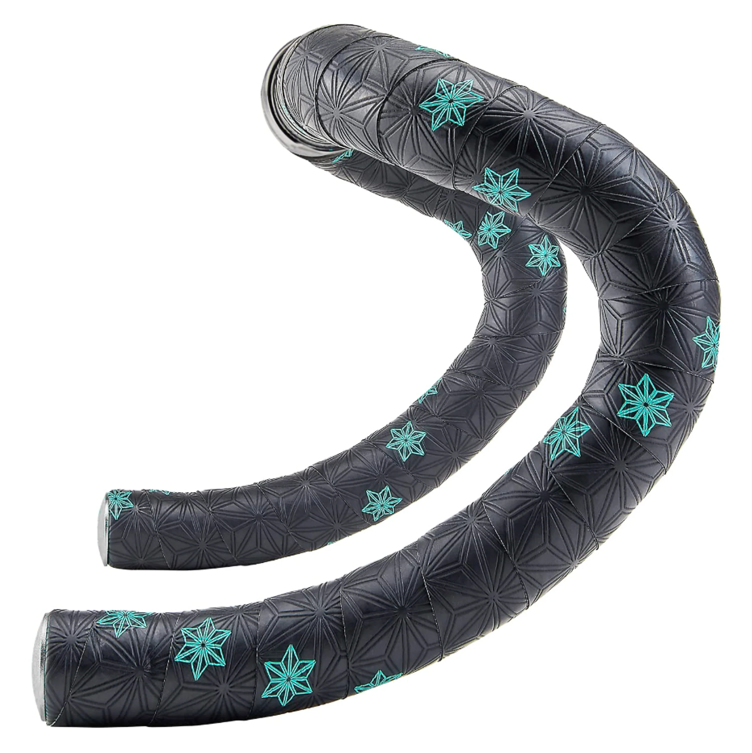 Super Sticky Kush Bicycle Handlebar Tape - Black with Celeste Stars - Image 4