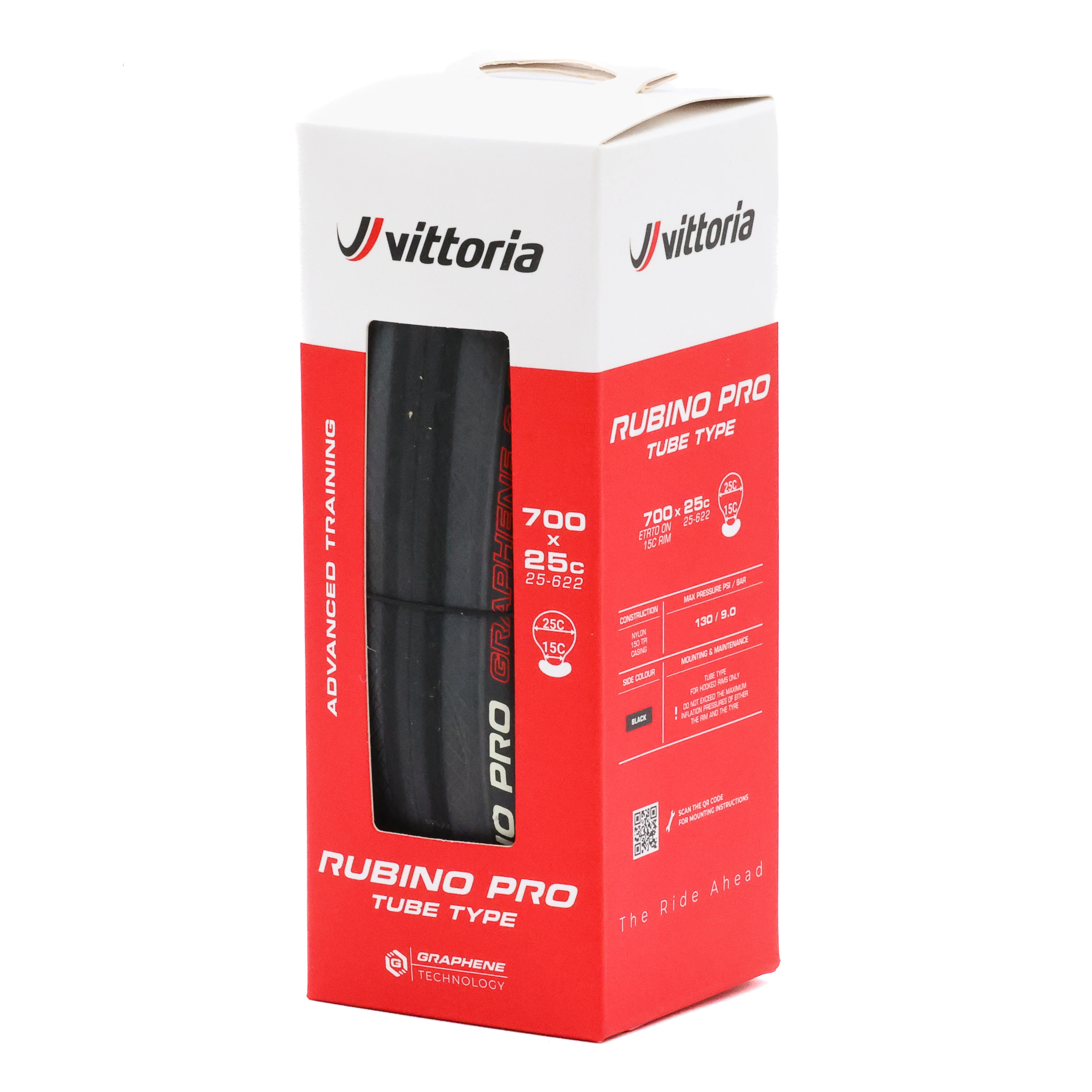 Vittoria Rubino Pro IV Tube Type G2.0 700c Tube Road Tire 150TPI Black - Image 4