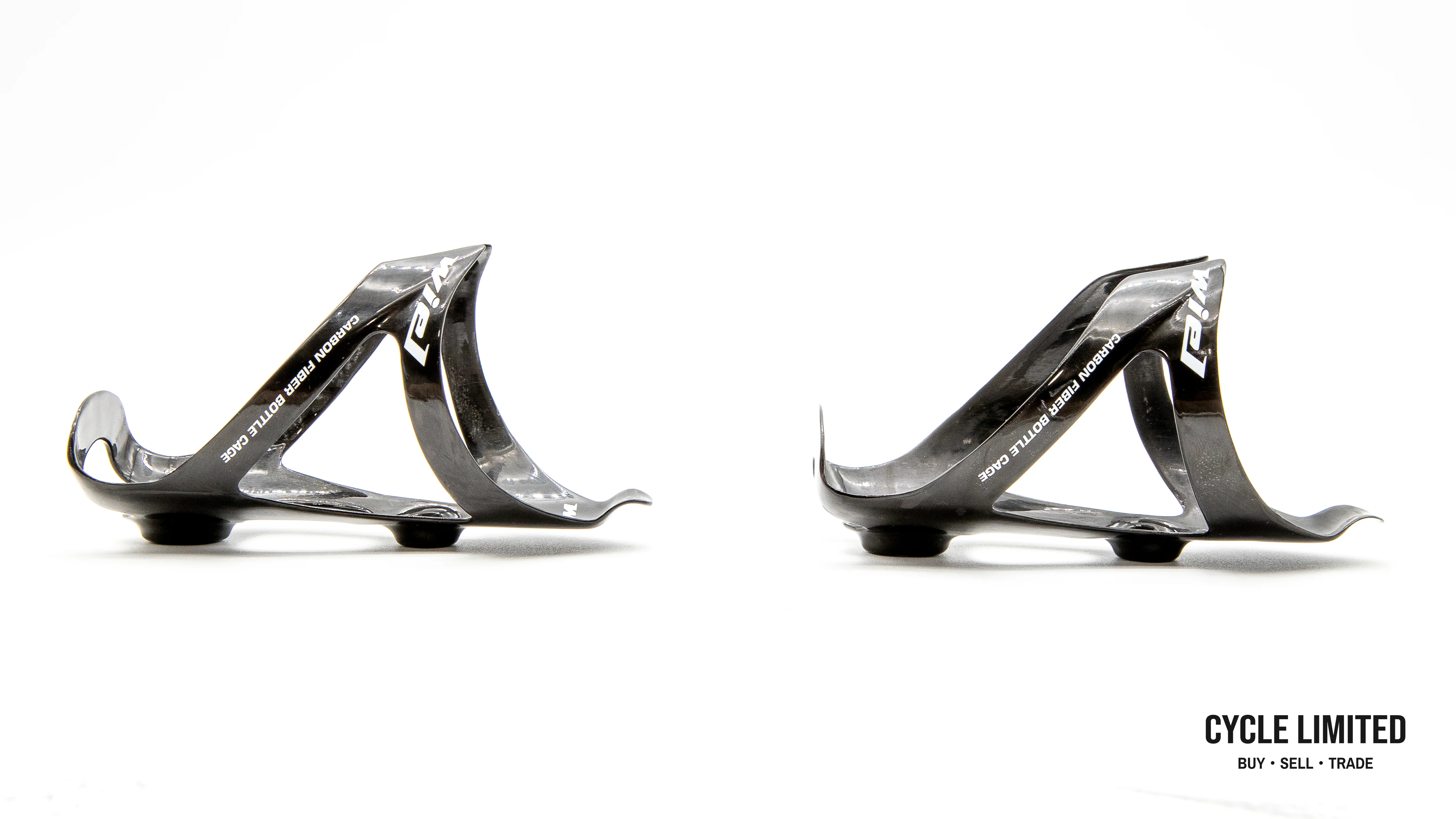 Wiel Full Carbon Fiber Water Bottle Cage Pair Black Glossy 48g - Image 2