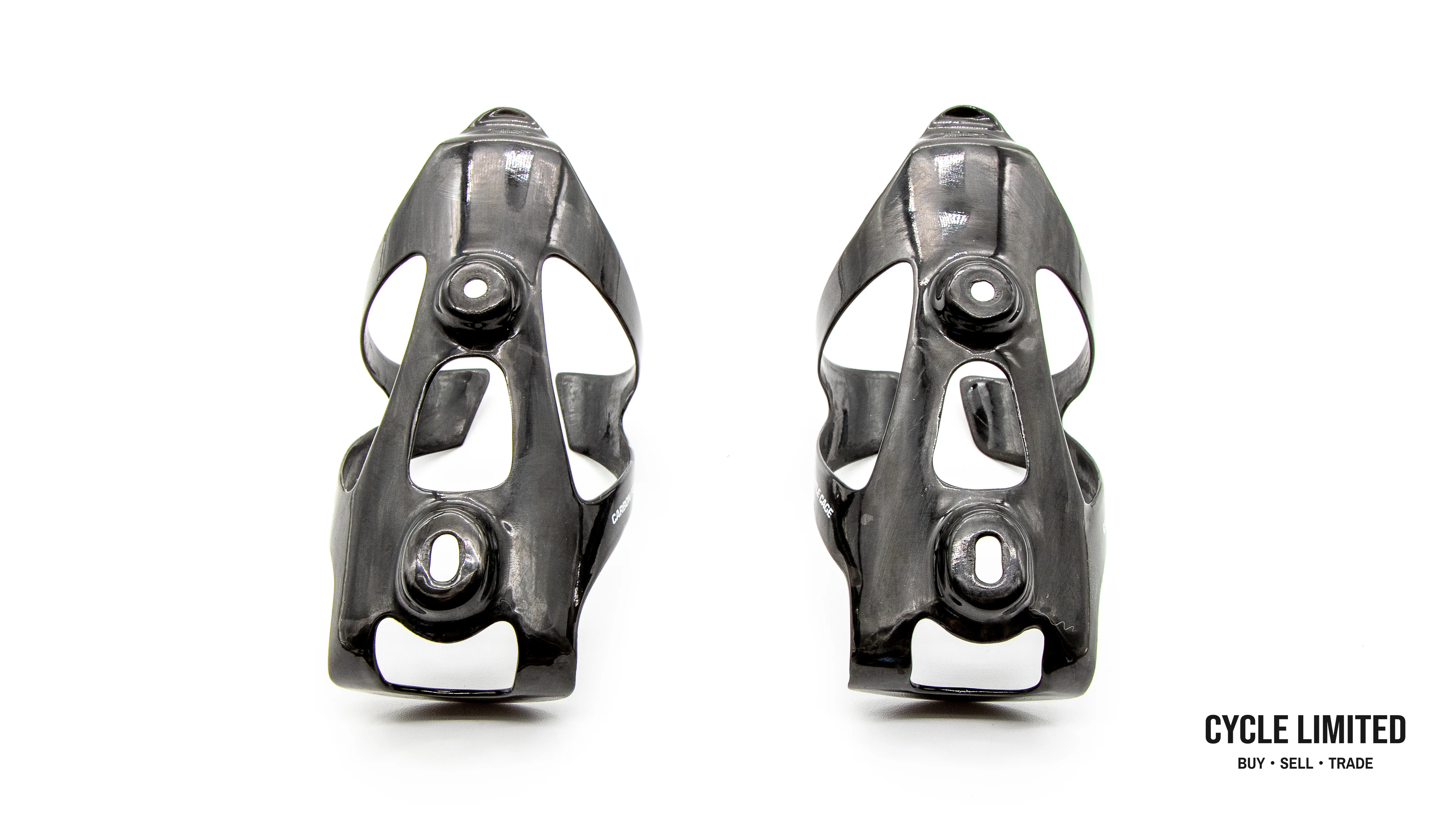 Wiel Full Carbon Fiber Water Bottle Cage Pair Black Glossy 48g - Image 3