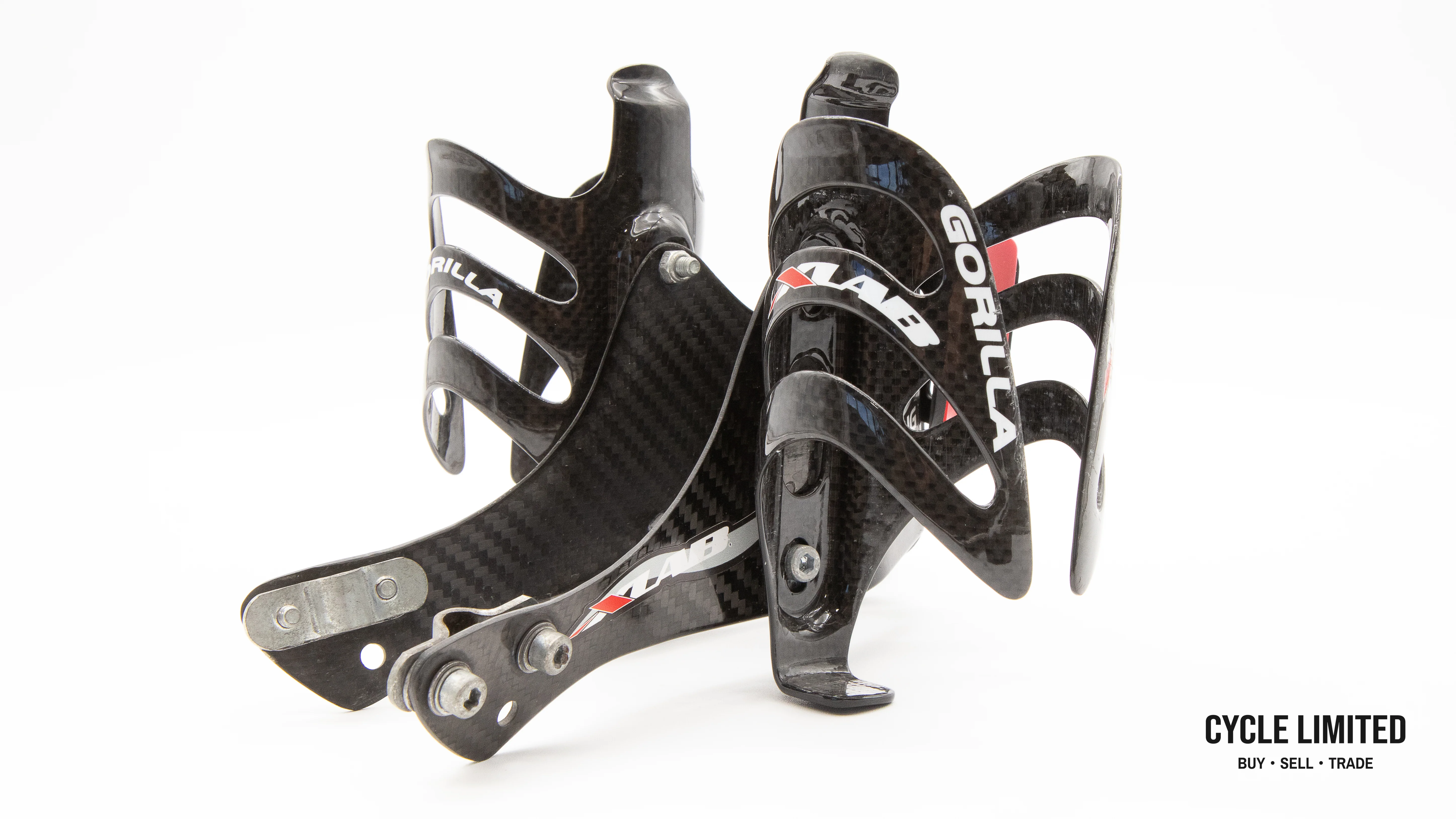 XLAB Carbon Wing 400i Water Bottle Cage Mount With 2 Pair Carbon Gorilla Cages 231g - Image 3